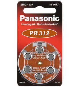 Baterie auditiva zinc-air 1,4V 180 mAh V312 HA312 PR41 PR312 Panasonic