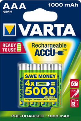 Acumulator Ni-MH Micro (AAA,R03) 1,2V 1000mAh 5703 Varta
