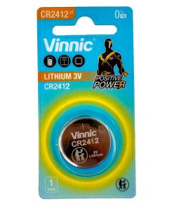 Baterie litiu, tip monedă, CR2412 Lithium, marca Vinnic