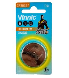 Baterie litiu, tip monedă, CR3032 Lithium, marca Vinnic.