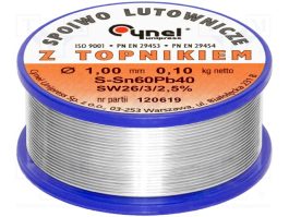 Cositor (fludor) 1,0mm L-Sn60%,Pb40% 100gr