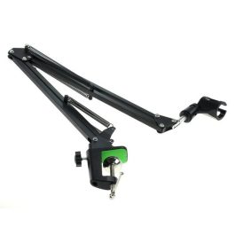 Suport microfon pantografic Proffesional ajustabil, 2 brate, cu prindere pe birou