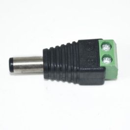Mufa alimentare tata DC 5,5 x 2,1mm cu surub pentru prindere cablu alimentare, pentru CCTV (supraveghere)