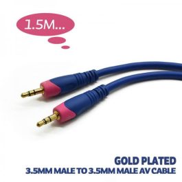 Cablu audio 1,5m 3,5mm Jack stereo tata la 3,5mm Jack stereo tata, contacte aurite