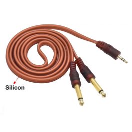 Cablu audio 1,5m 3,5mm Jack stereo tata la 2 x 6,35mm Jack mono tata