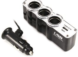 Spliter auto 3 cai, 1 x USB max. 500mA
