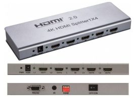 Spliter(splitter, multiplicator) HDMI 2.0 4K 1 intrare 4 iesiri, EDID