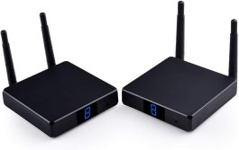Extender semnal HDMI prin wireless pana la 100m, cu 2 antene pentru transmisie si 2 antene pentru receptie