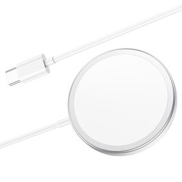 Incarcator magnetic Wireless cu conector USB-C in carcasa aluminiu