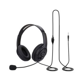 Casca multimedia cu microfon flexibil, potentiometru pe fir, cablu jack 3.5mm 4 contacte aurite, lungime cablu 2m