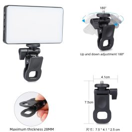 Lumina LED pentru fotografii, selfie-uri, videoclipuri ,140 de LED-uri, baterie USB de 3100mAh, temperatură culoare 2500-9000K, HSI, CRI 95+, 20 de moduri de scenă, negru