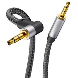 Cablu audio Jack 3.5mm stereo tata la 3.5mm stereo tata  90° 2m