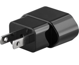 Adaptor CEE 7/16 Schuko Mama la Priza US/Japonia (Tip A, NEMA 1-15, 2-pin), Negru