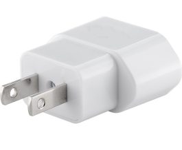 Adaptor CEE 7/16 Schuko Mama la Priza US/Japonia (Tip A, NEMA 1-15, 2-pin), Alb