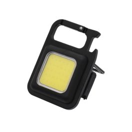 Lanterna tip breloc cu carabina de prindere, desfacator de sticle si led COB de putere 6W