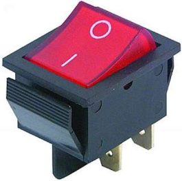 Intrerupator 4 poli 250V 30A 1 buton rosu