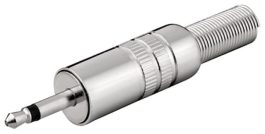 Mufa 3,5mm Jack tata, mono, metal, cu protector cablu