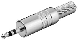 Mufa 3,5mm Jack tata, stereo, metal, cu protector cablu