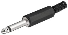 Mufa 6,35mm Jack tata, mono, plastic, cu protector cablu