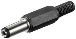 Mufa DC tata  5,5x2,1mm cu protector de cablu
