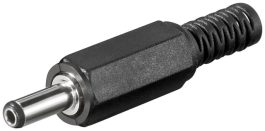 Mufa DC tata 3,4x1,4mm cu protector de cablu