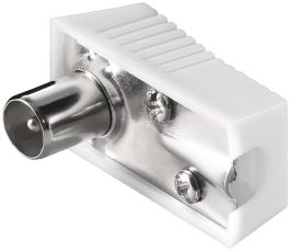 Mufa coax tata, plastic