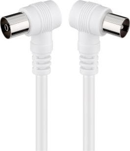 Cablu coaxial 3C-2V 5m coax tata la coax mama, 90°