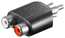 Adaptor audio RCA tata la 2 x RCA mama