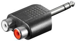 Adaptor audio 6,35mm Jack stereo tata la 2 x RCA mama