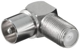 Adaptor F mama la coax tata cotit la 90°