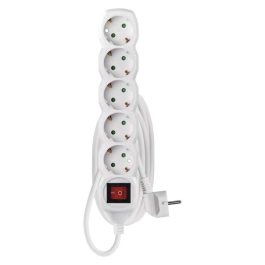 Prelungitor 3m 5xSchuko, alb, cu intrerupator