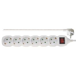 Prelungitor 3m 6xSchuko, alb, intrerupator
