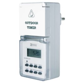 Timer digital cu programare pentru 7 zile, pentru uz exterior