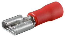 Papuc electric izolat, mama, rosu, cablu: 0,5-1,0mm2, dimensiuni: 2,8 x 0,8mm, Imax: 10A