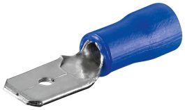 Papuc electric izolat, tata, albastru, cablu: 1,5-2,5mm2, dimensiuni: 6,4 x 0,8mm, Imax: 15A