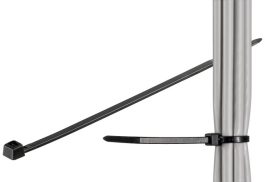 Brida (colier) 3,5x290mm, plastic, negru, pentru cabluri de exterior