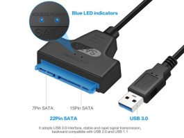 Convertor USB 3.0 la SATA 22pini