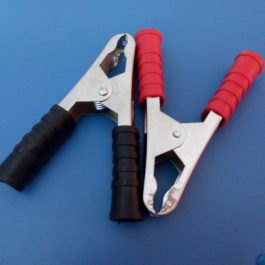 Clip crocodil rosu,lungime 105mm, max. 100A