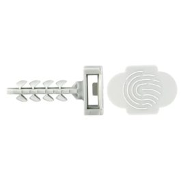 Diblu fixare colier/brida plastic gri cu cap mare
