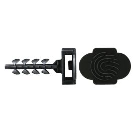 Diblu fixare colier/brida plastic negru cu cap mare