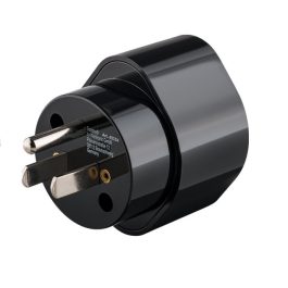 Adaptor CEE 7/3 Schuko mama la priza US/Japonia (Tip B, NEMA 5-15, 3 pini), negru