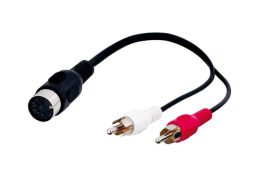 Cablu audio 0,2m 2 x RCA tata la 5 pini DIN mama