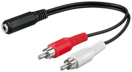 Cablu audio 0,2m 3,5mm Jack stereo mama la 2 x RCA tata