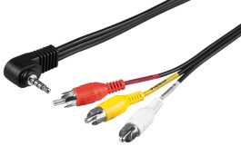 Cablu audio video 1,5m 4 pin 3,5mm Jack tata la 3 x RCA tata