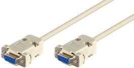 Cablu serial RS232 2m D-SUB 9 pini mama la D-SUB 9 pini mama, pini 1:1
