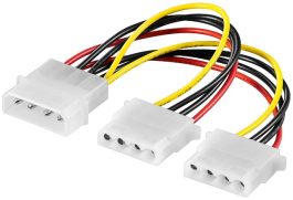 Cablu Y de alimentare Molex 0,13m 5.25 tata la 2 x 5.25 mama