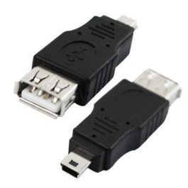 Adaptor OTG pentru case de marcat USB 2.0 A mama la 5 pini mini B tata, miniUSB