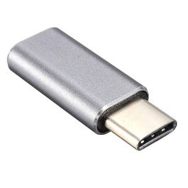 Adaptor USB-C (USB 3.1, tip C, type C) tata la microUSB B mama, OTG, carcasa aluminiu