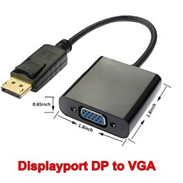 Adaptor (convertor) cu cablu DisplayPort tata la VGA mama