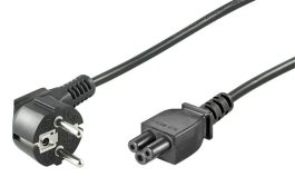 Cablu alimentare notebook/laptop 1.2m Schuko tata 90° la IEC320-C5 , mama, negru